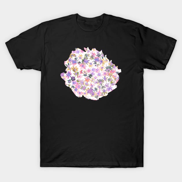 Daisies Spring blooms Mauve T-Shirt by ninoladesign